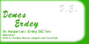 denes erdey business card